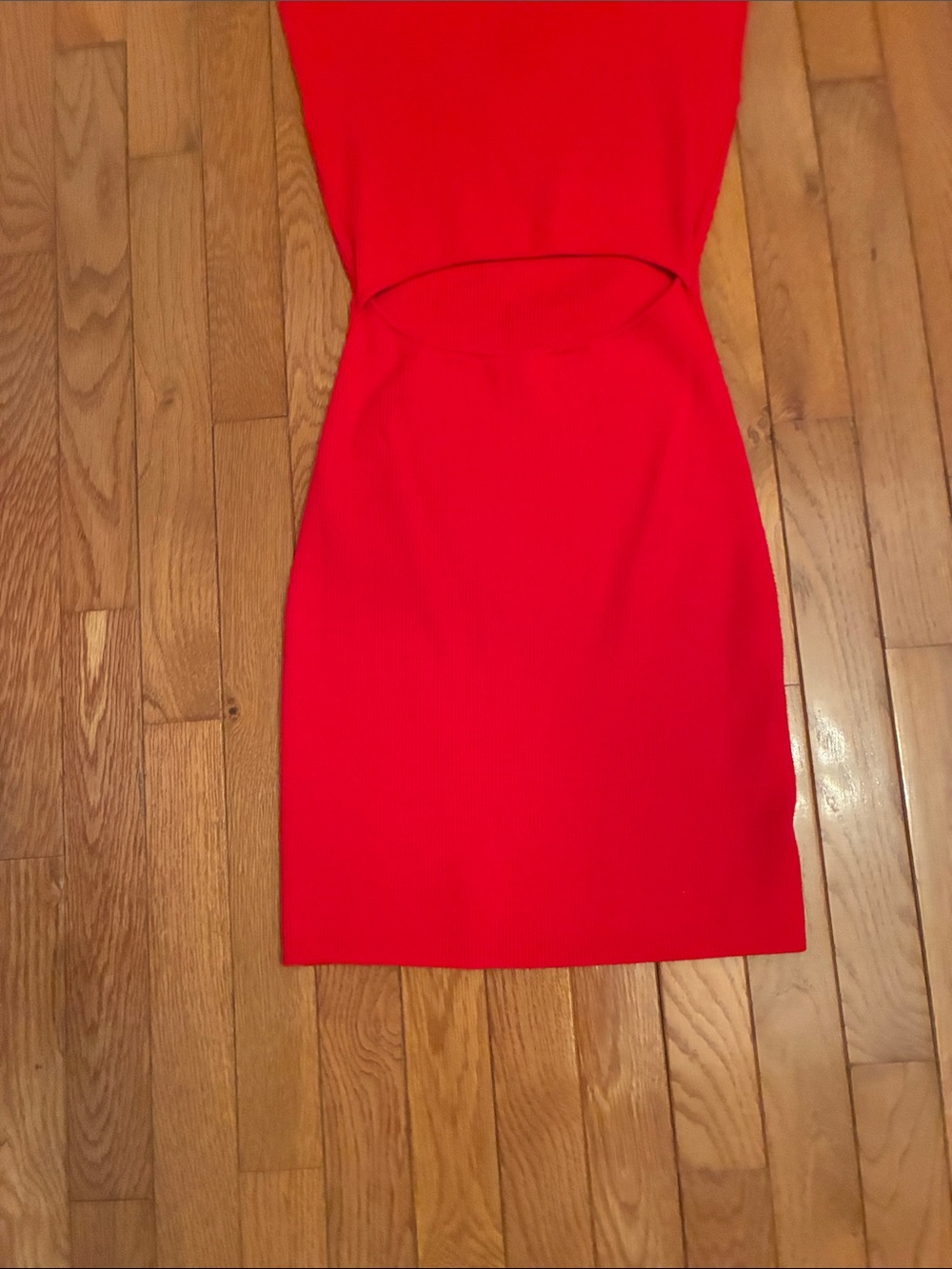 Mimosa Body-Con Ribbed Dress (Red) - Picture 5 of 10